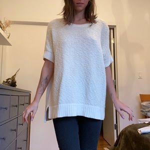 White soft oversized blouse